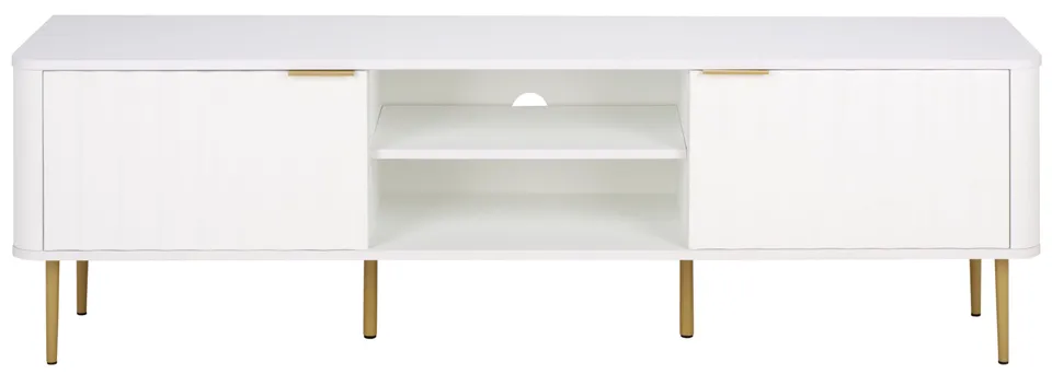 Hilsa 3 Door 2 Shelf Sideboard/Media Stand - White / Gold