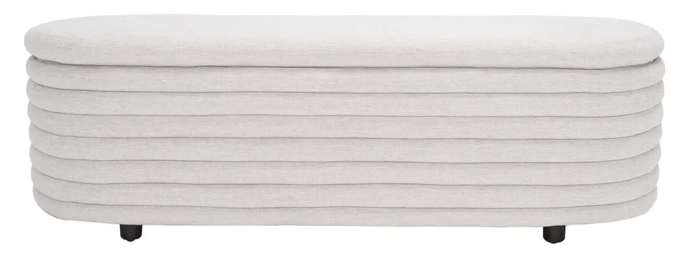 Jaymie Storage Bench - Taupe/Black