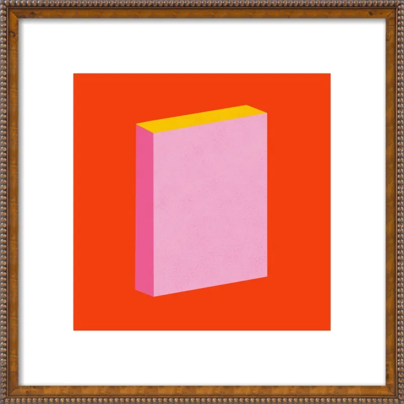 Color Books 3, Scarlet, Pink & Gold by Jessica Poundstone for Artfully Walls