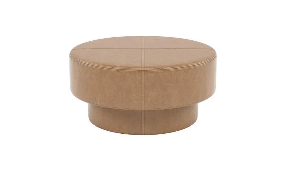 Benson Leather Footed Round