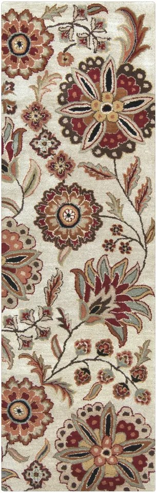 Athena Beige Indoor 2'6" x 8' Handmade Rug