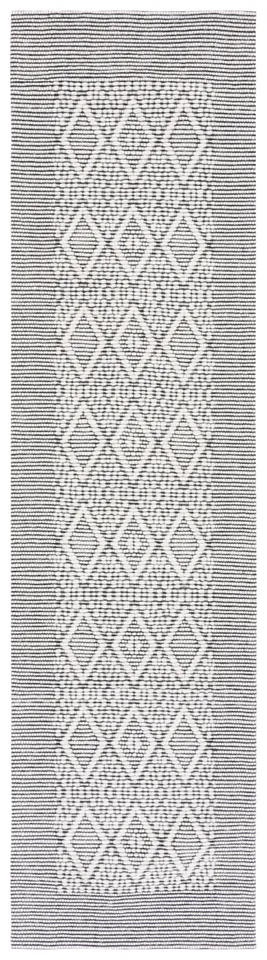 Safavieh Couture Vermont Collection Hand Woven Area Rug, Ivory / Black, 2'-3" x 8'