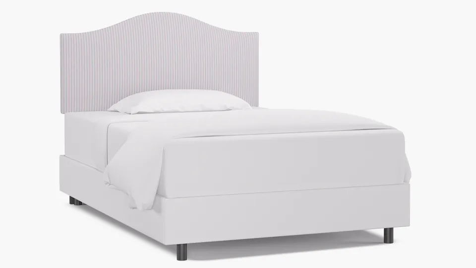 Camelback Headboard, Pink Classic Ticking Stripe, Full