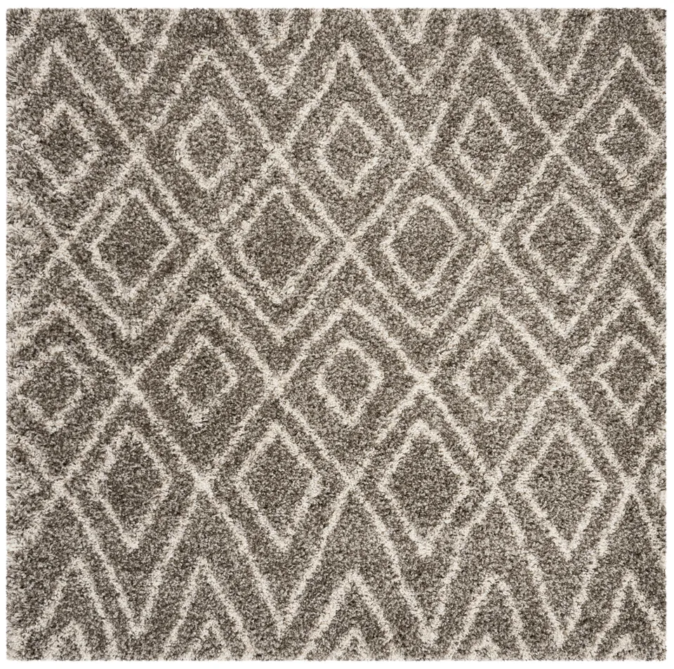Arlo Home Woven Area Rug, SGH332B, Grey/Ivory,  7' X 7' Square
