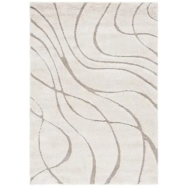 Coastal Shag Abstract Wave Area Rug