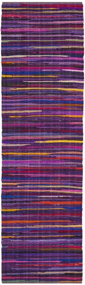 Arlo Home Hand Woven Area Rug, RAR240C, Purple/Multi,  2' 3" X 8'