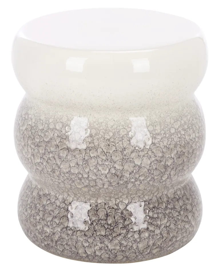 Emi Garden Stool - Gray / White