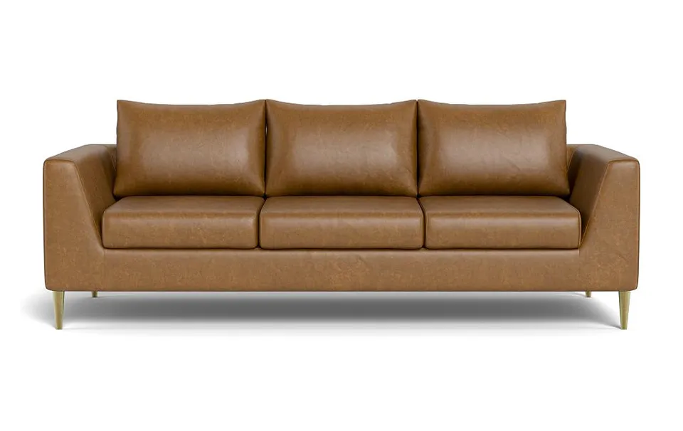 Asher Leather 3-Seat Sofa