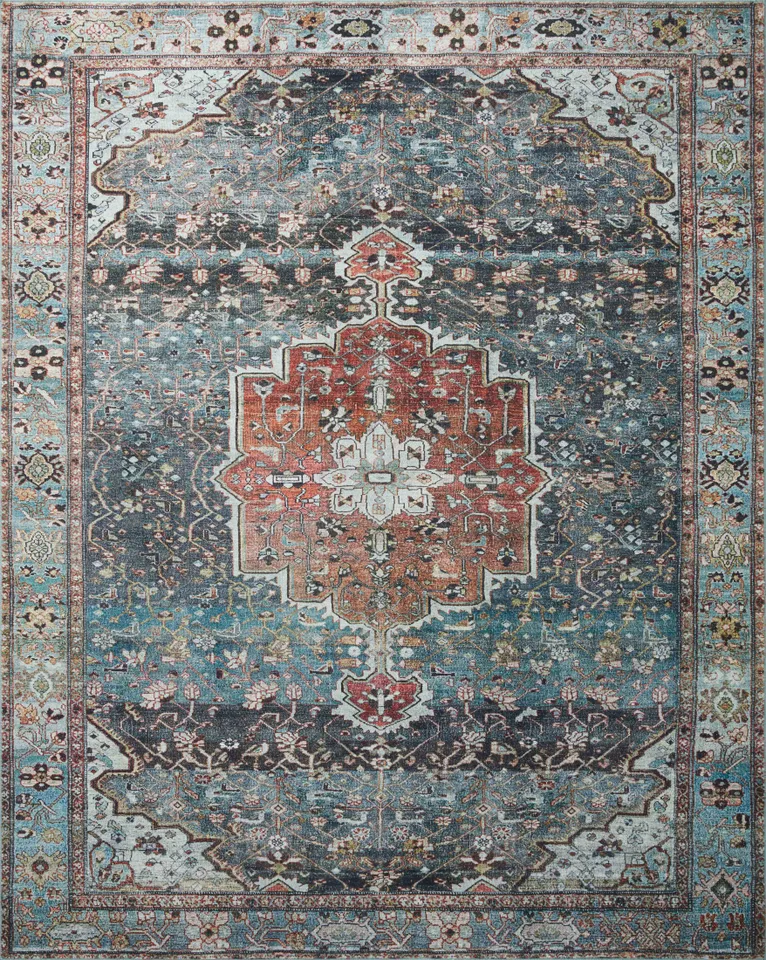 Loloi Margot Ocean / Brick 8'-6" x 11'-6"
