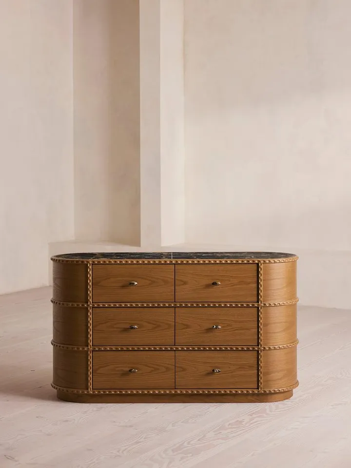 Pietro Six Drawer Dresser, Michelangelo Marble