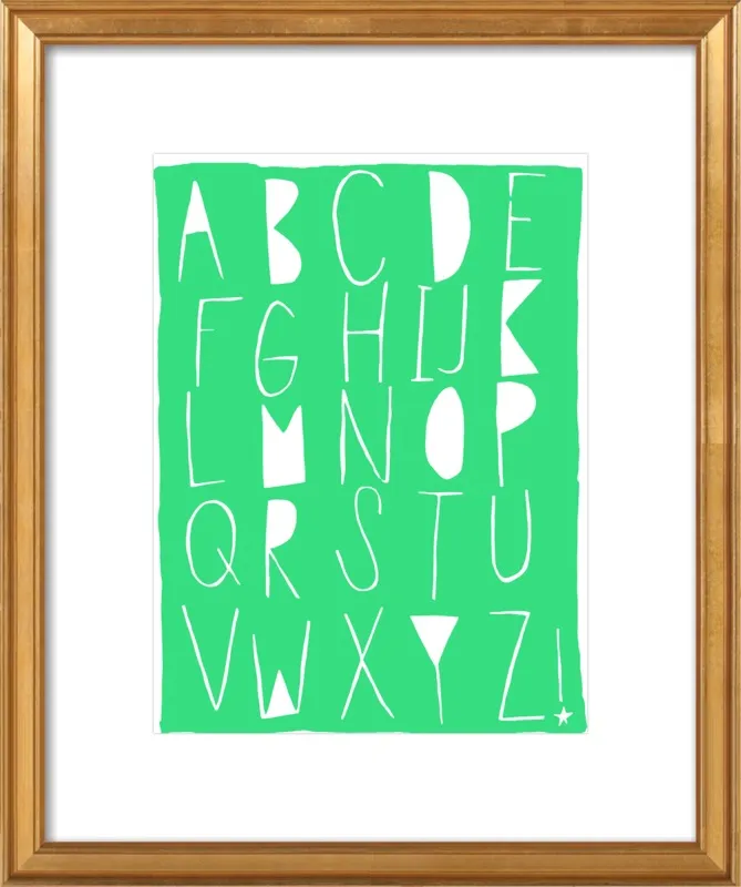 ABC Chart- Green by Kate Roebuck for Artfully Walls