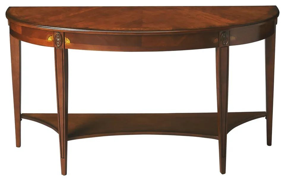 Astor Olive Ash Demilune Console Table