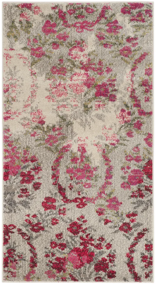 Arlo Home Woven Area Rug, MNC205R, Ivory/Pink,  3' X 5'