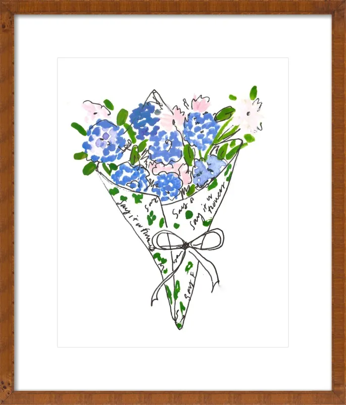 Bodega Flowers in Blue by Larsen McDowell for Artfully Walls