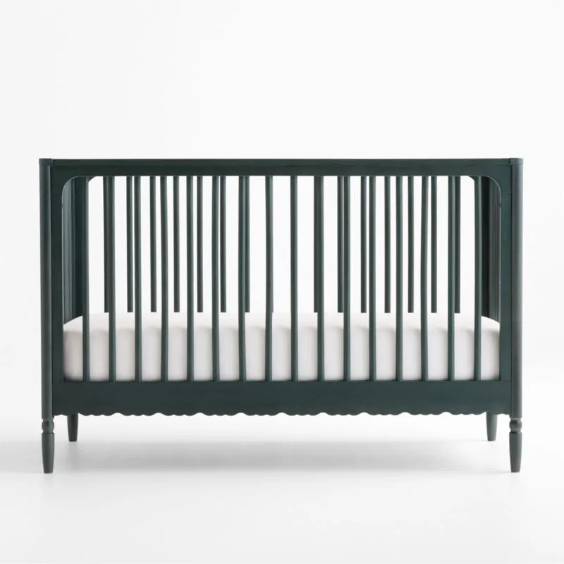 Beatrix Dyed Balsam Green Wood Convertible Crib