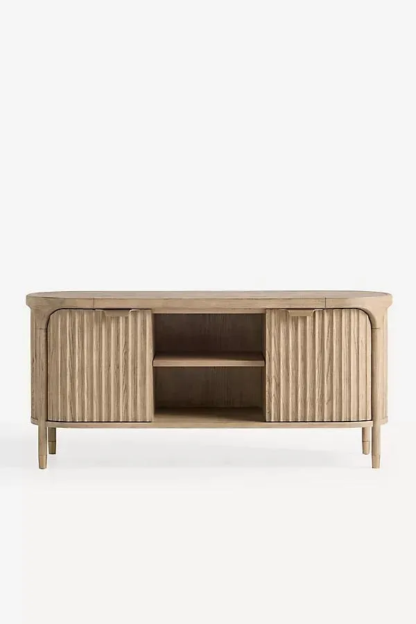 Isla Fluted Wood Media Console