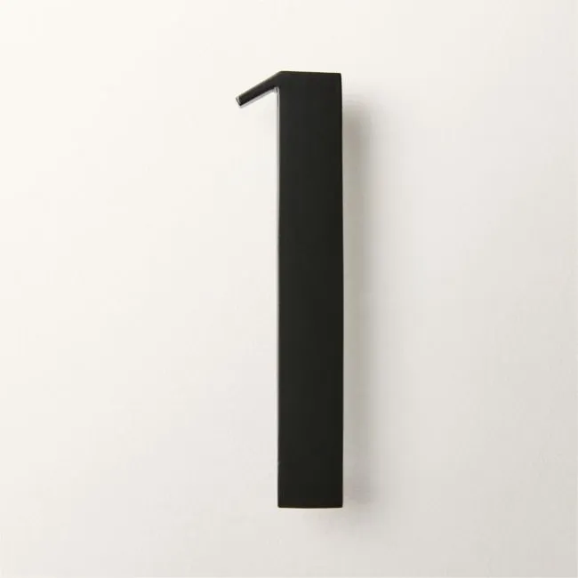 Lombard 6" Matte Black House Number 1