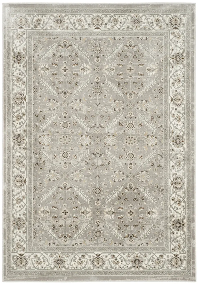 Arlo Home Woven Area Rug, PEG612W, Silver/Ivory,  4' X 5' 3"