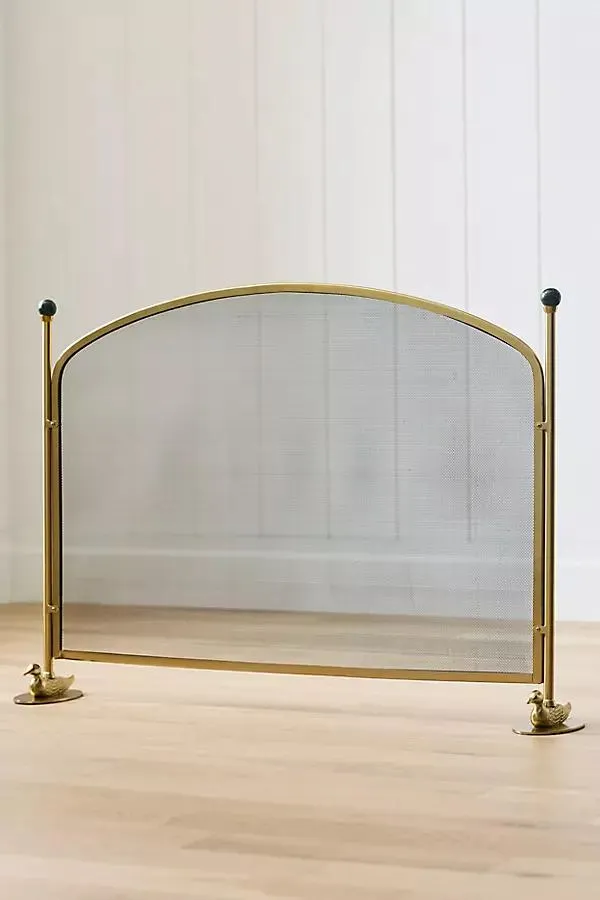Mallard Duck Metal Fireplace Screen