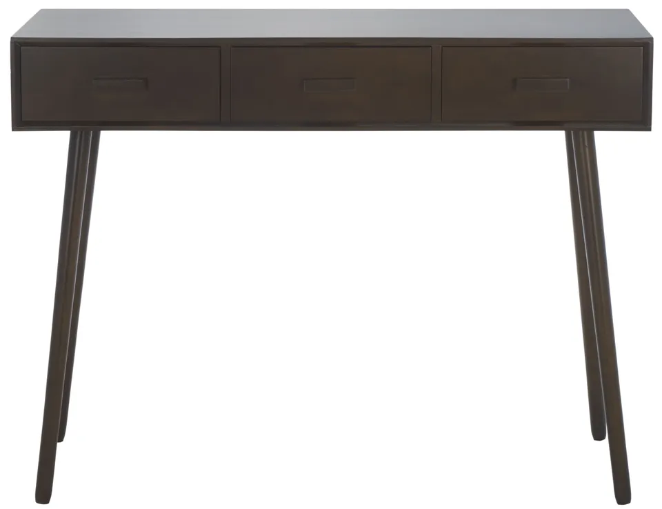 Albus 3 Drawer Console Table - Dark Chocolate
