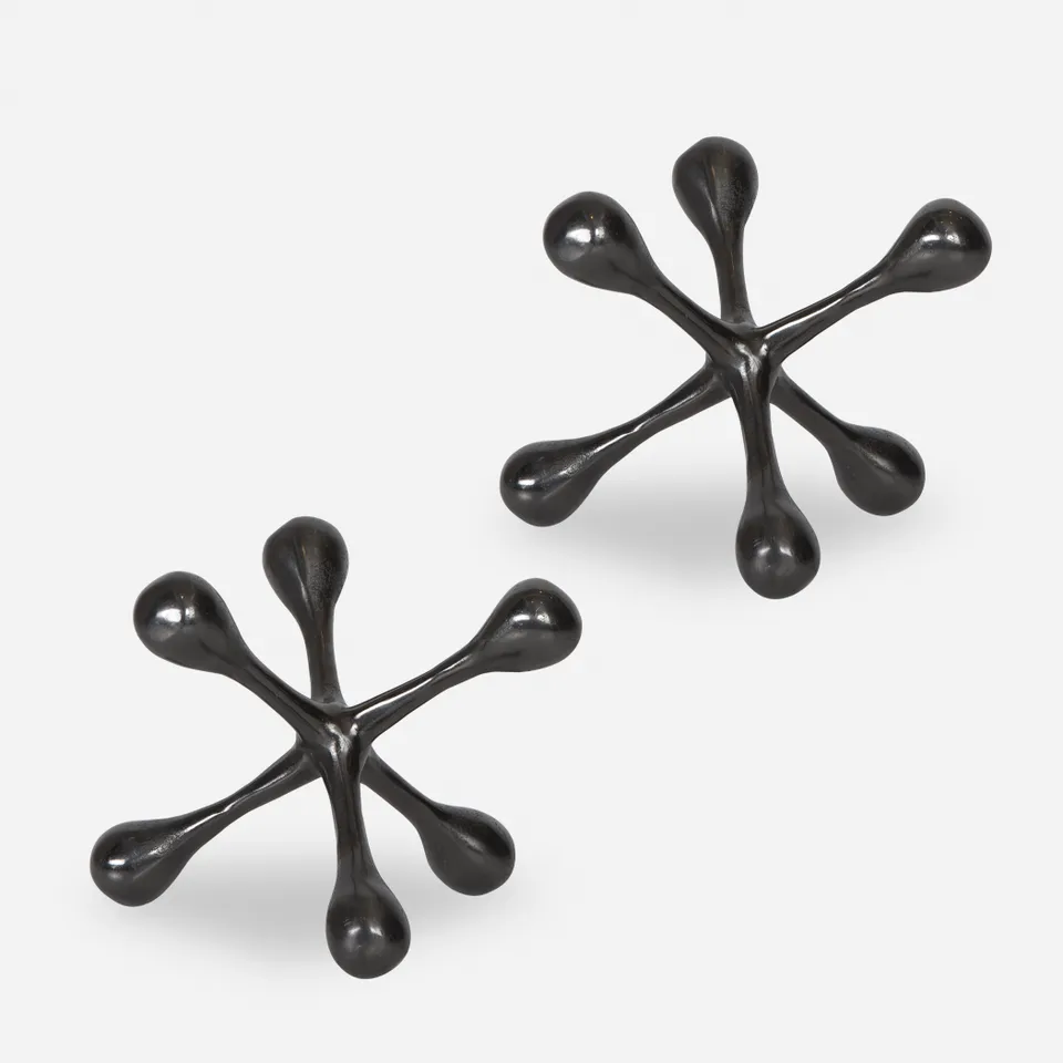 Harlan Black Nickel Objects Set/2