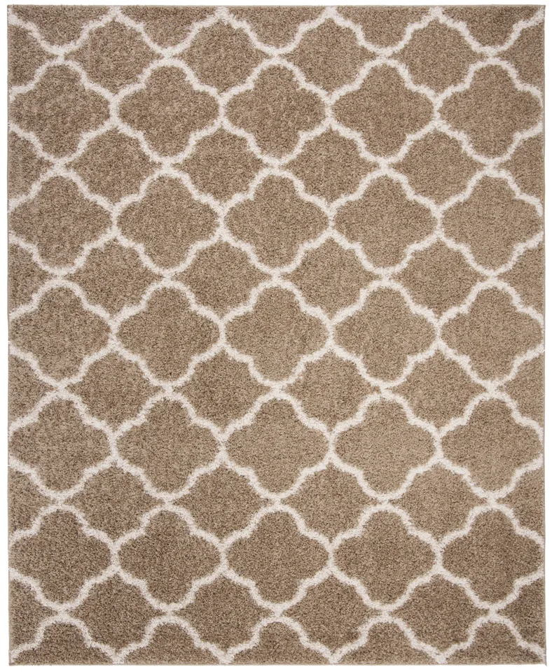Arlo Home Woven Area Rug, SG168A, Dark Beig/Ivory,  8' X 10'