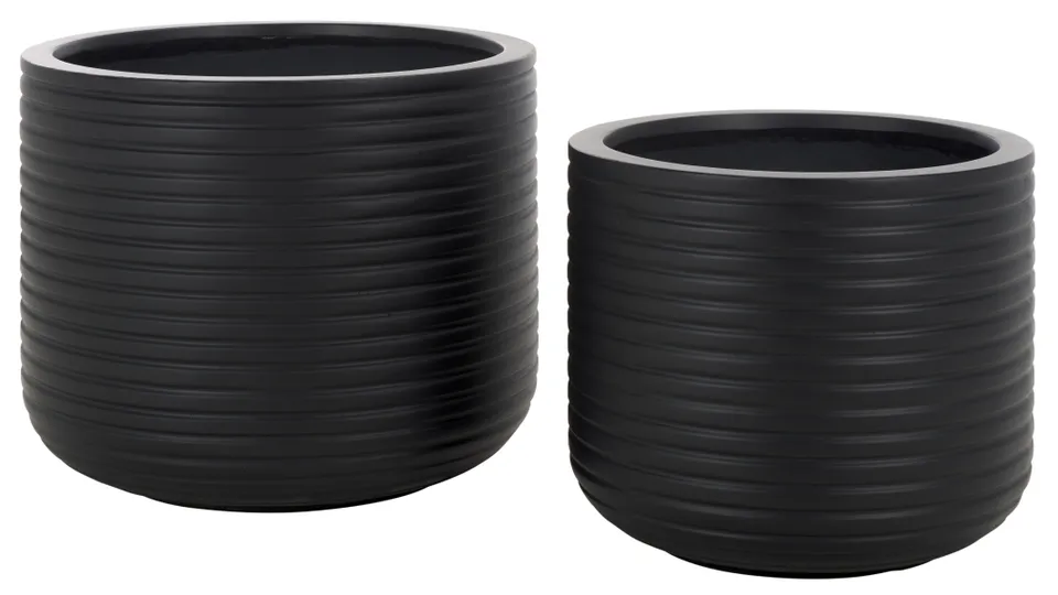 Nardo Planter Pot, Set Of 2 - Black