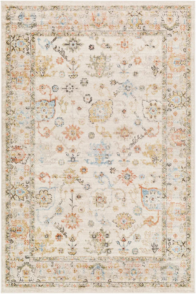 Pertek Beige Indoor 2'7" x 7'3" Machine Woven Rug