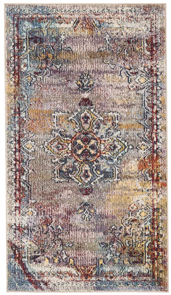 Arlo Home Woven Area Rug, SVH610D, Grey/Cream,  4' X 6'