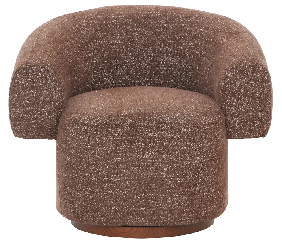 Safavieh Couture Kerriann Swivel Chair, Dark Brown