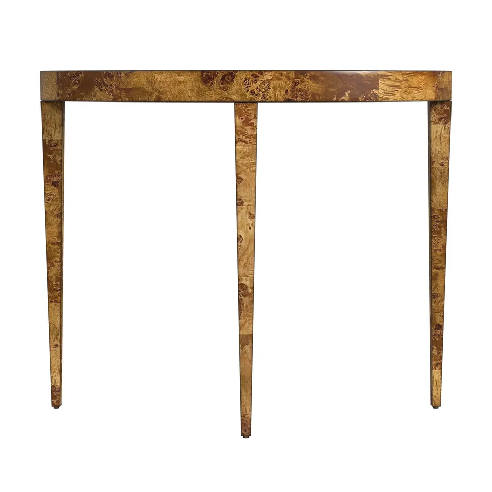 Ingrid Traditional Burl Console Table