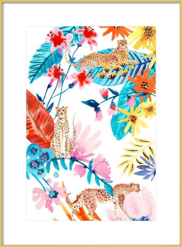 Cheetah Jungle by Jen Lindup for Artfully Walls