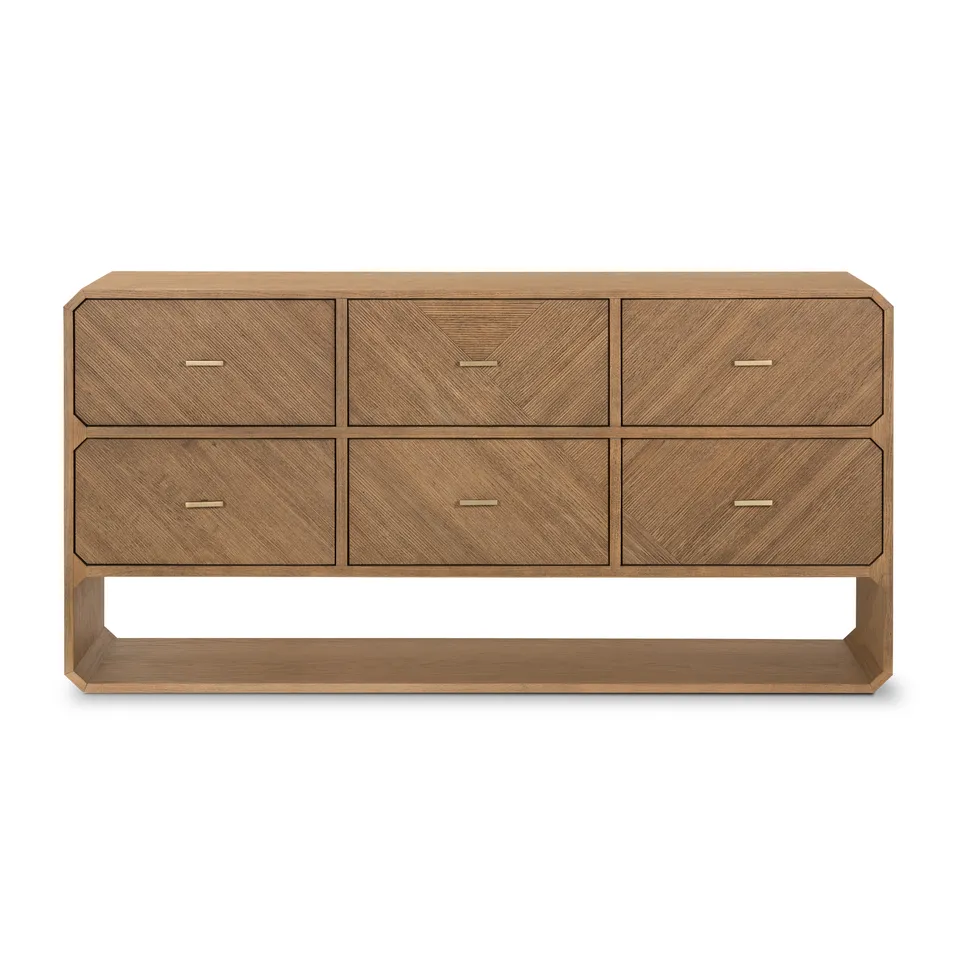 Caspian 6 Drawer Dresser-Nat Ash Veneer