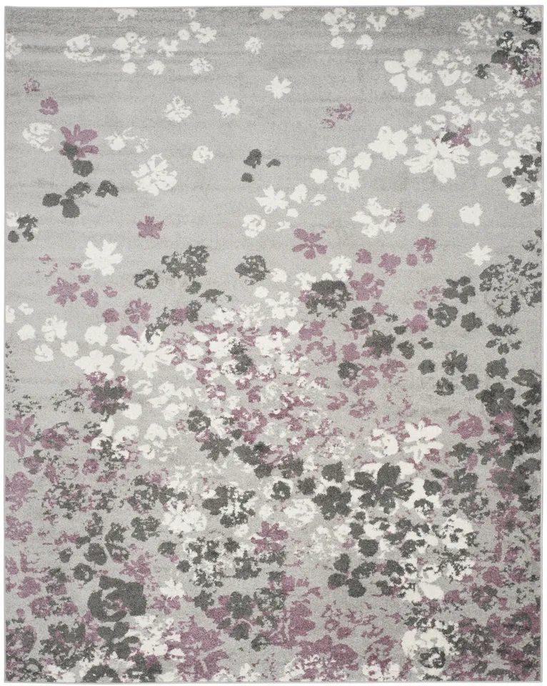 Arlo Home Woven Area Rug, ADR115M, Light Grey/Purple,  8' X 10'