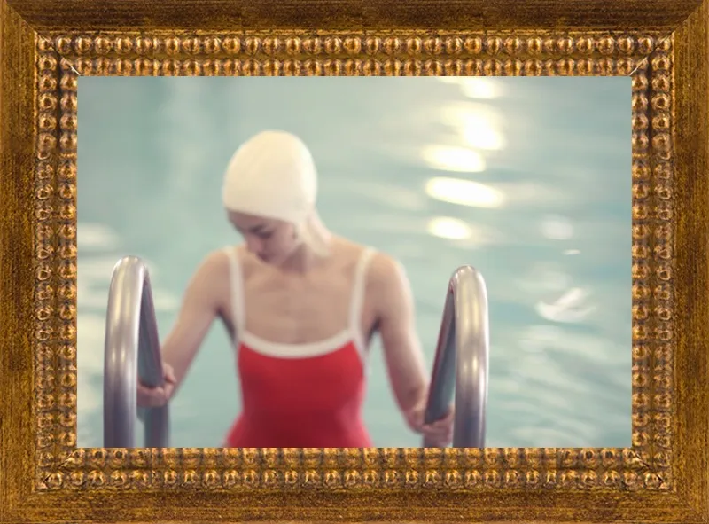 Swimmer in a Red Suit by Lucy Snowe for Artfully Walls
