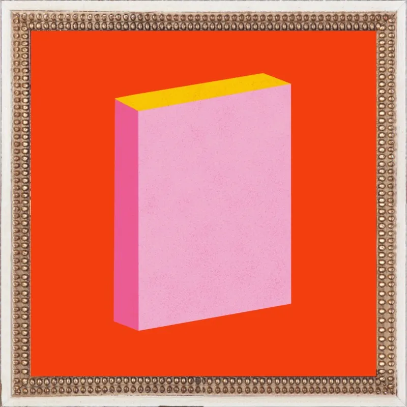 Color Books 3, Scarlet, Pink & Gold by Jessica Poundstone for Artfully Walls