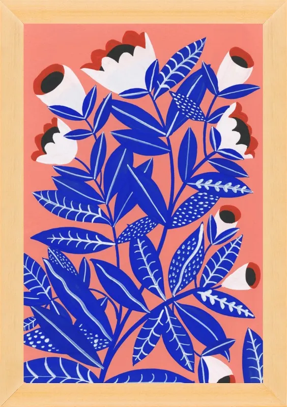 Blue Plant by Agathe Singer for Artfully Walls