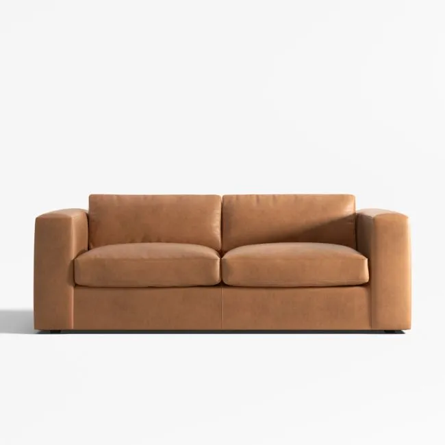 Oceanside 89" Leather Queen Sleeper Sofa