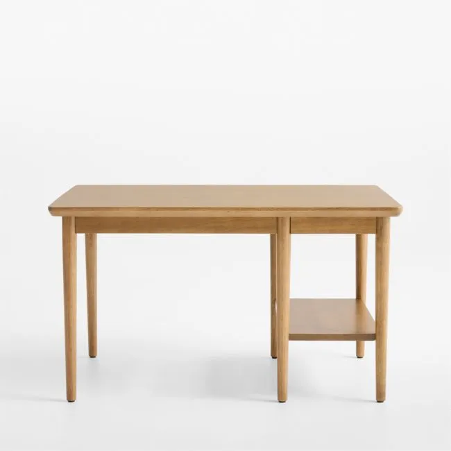 Hampshire Natural Brown Wood Kids Play Table with Storage