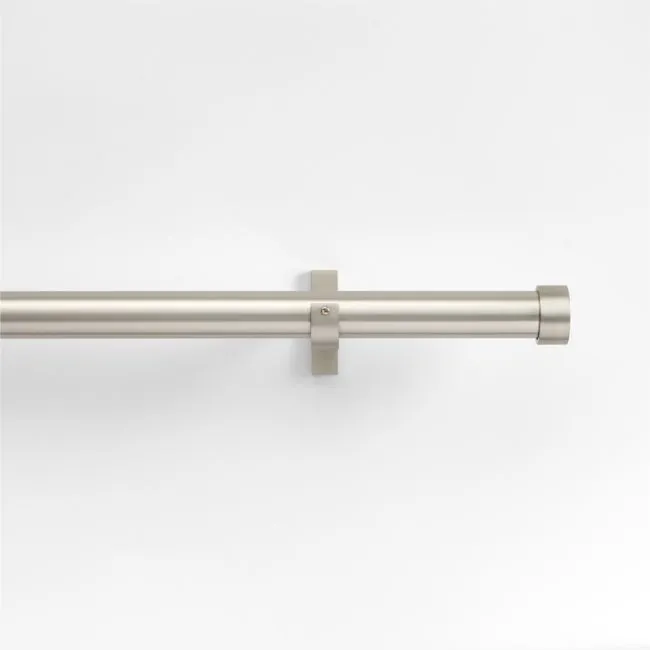 1" Brushed Nickel 88"-120" Rod with Small Endcap