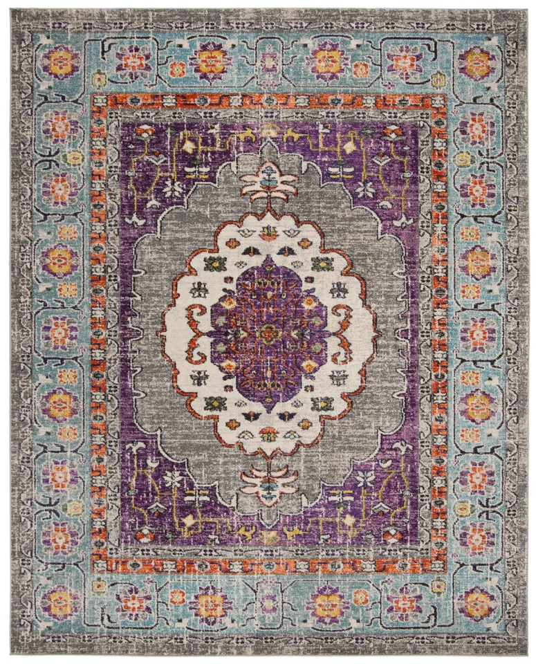 Arlo Home Woven Area Rug, MNC246L, Violet/Light Blue,  8' X 10'