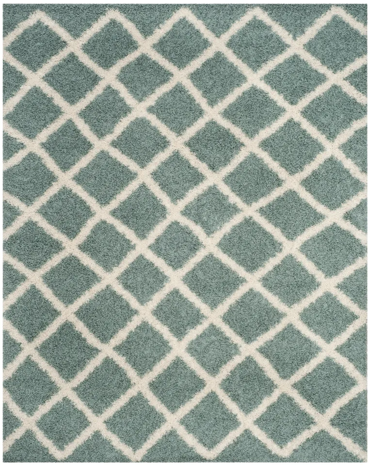 Arlo Home Woven Area Rug, SGDS258C, Seafoam/Ivory,  8' X 10'