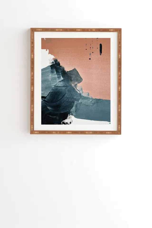 Renew A Minimal Abstract Piece by Alyssa Hamilton Art - Framed Wall Art Bamboo 12" x 12"