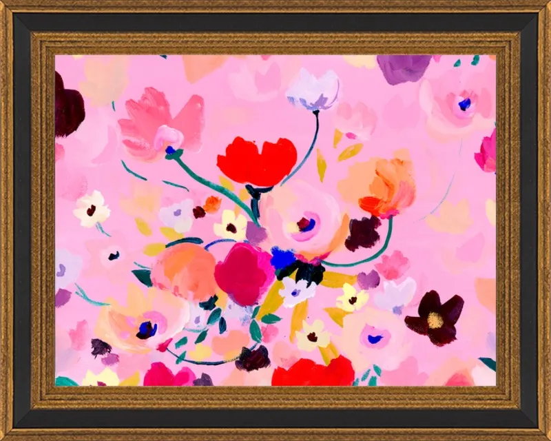 Pink Posey by KT Smail for Artfully Walls