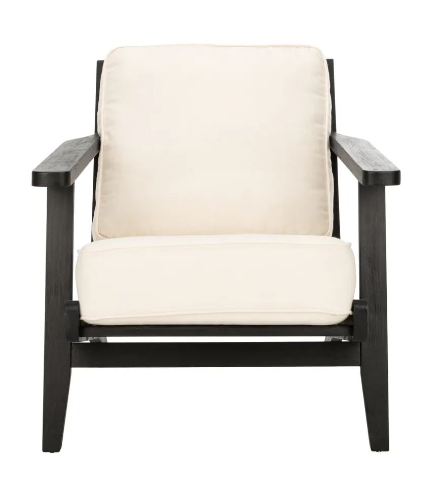 Nico Mid Century Accent Chair - Bone / Black
