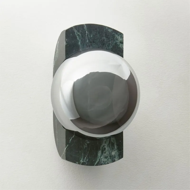 Neptune Green Marble Wall Sconce Set of 2