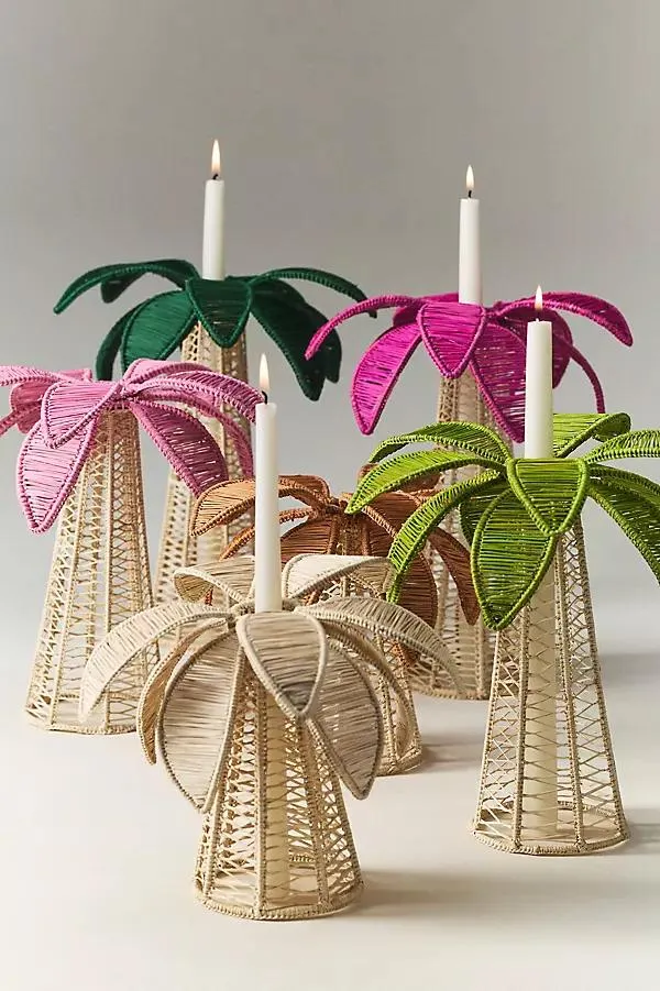 Coro Cora Palm Tree Candleholder