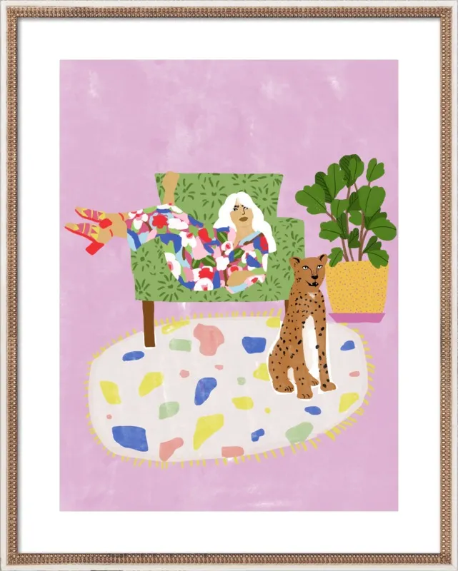Lady and her tiger by Alja Horvat for Artfully Walls