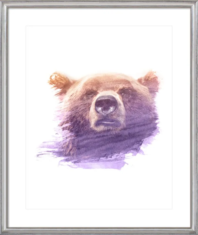 BEAR SUPERIMPOSED WATERCOLOR by Emiliano Deificus for Artfully Walls