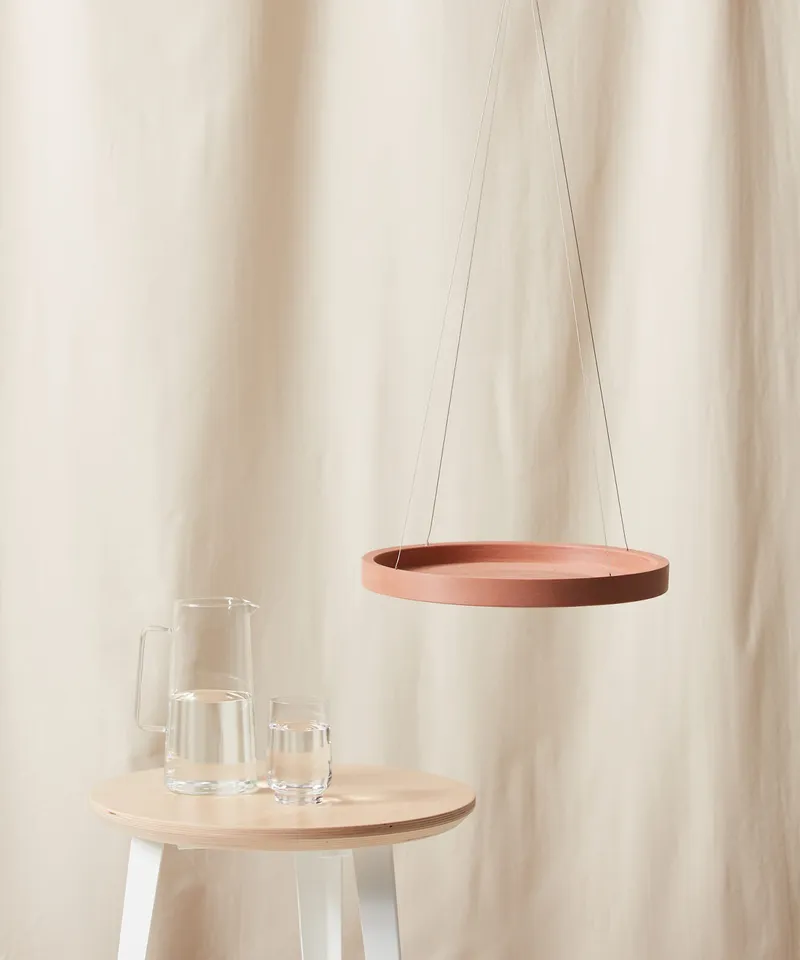 Ecopots Hanging Saucer - (14) -  Clay" - DISCONTINUED